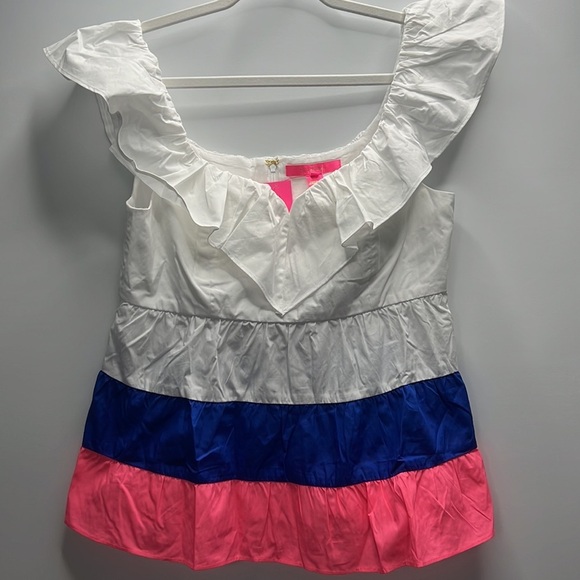 Lilly Pulitzer Emie Ruffle top size 8 NWT - Picture 7 of 10